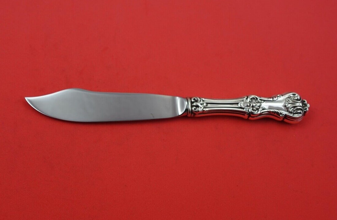 Frank Smith Federal Cotillion Sterling Silver 8 Fish Knife: Frank Smith Federal Cotillion Sterling Silver 8 Fish Knife This exquisite 8" fish knife, crafted by Frank Smith, showcases the elegant Federal Cotillion pattern. Made of high-quality sterling silver,