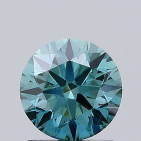 Ideal Loose Diamond - ROUND 1.0ct Fancy Vivid Green Blue VS2 (1 of 1)