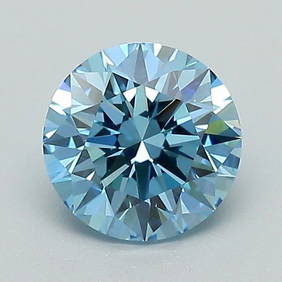 Ideal Loose Diamond - ROUND 1.0ct Fancy Vivid Blue VVS2 (1 of 1)