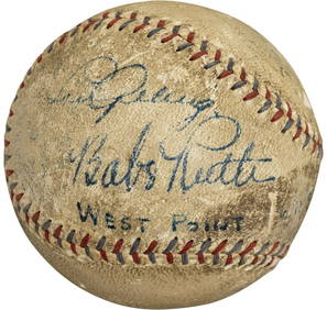 Babe Ruth Lou Gehrig Dual Signed Baseball 1934 with PSA JSA COA (1 of 8)