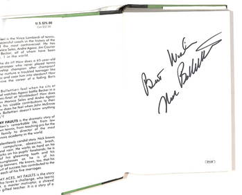 Nick Bollettieri Signed Hardcover Book My Aces My Faults JSA Authenticated (1 of 3)