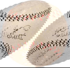 Babe Ruth Mickey Mantle Joe DiMaggio Signed Baseball PSA DNA JSA (1 of 8)