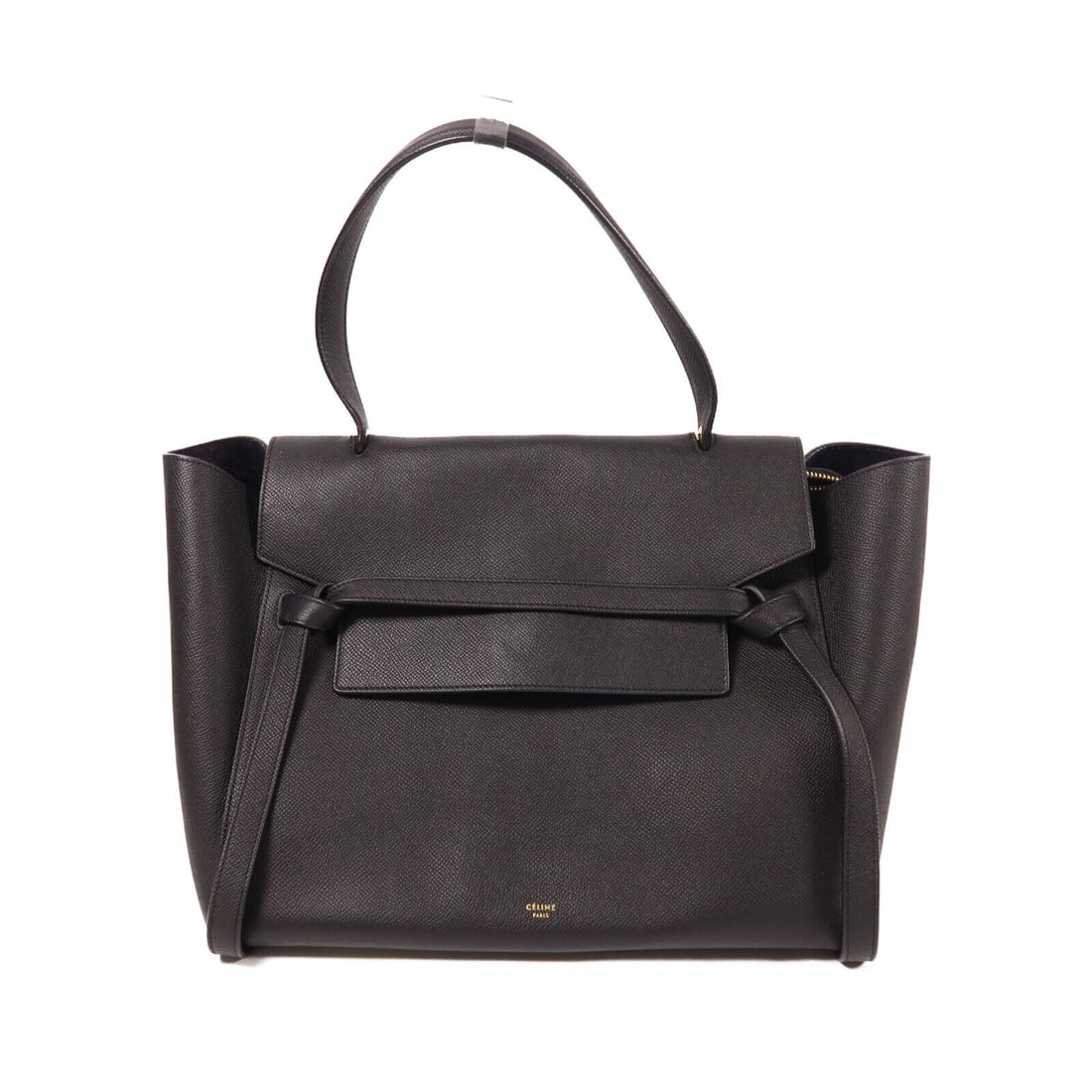 CELINE Micro Belt Handbag 189153ZVA.10DC Black Calfskin Leather: CELINE Micro Belt Handbag 189153ZVA.10DC Black Calfskin Leather Introducing the CELINE Micro Belt Handbag, a sophisticated accessory that combines luxury with practicality. Crafted from high-quality c