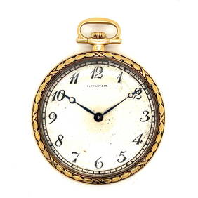 Tiffany & Co. 18K Yellow Gold Vintage Pocket Watch with Box (1 of 7)