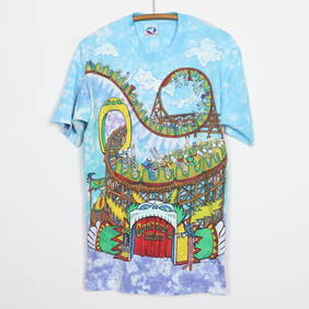 Vintage 1993 Grateful Dead Tie Dye Roller Coaster Shirt (1 of 4)