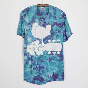Vintage 1994 Woodstock Concert Tie Dye Shirt 100 Cotton Blue (1 of 6)