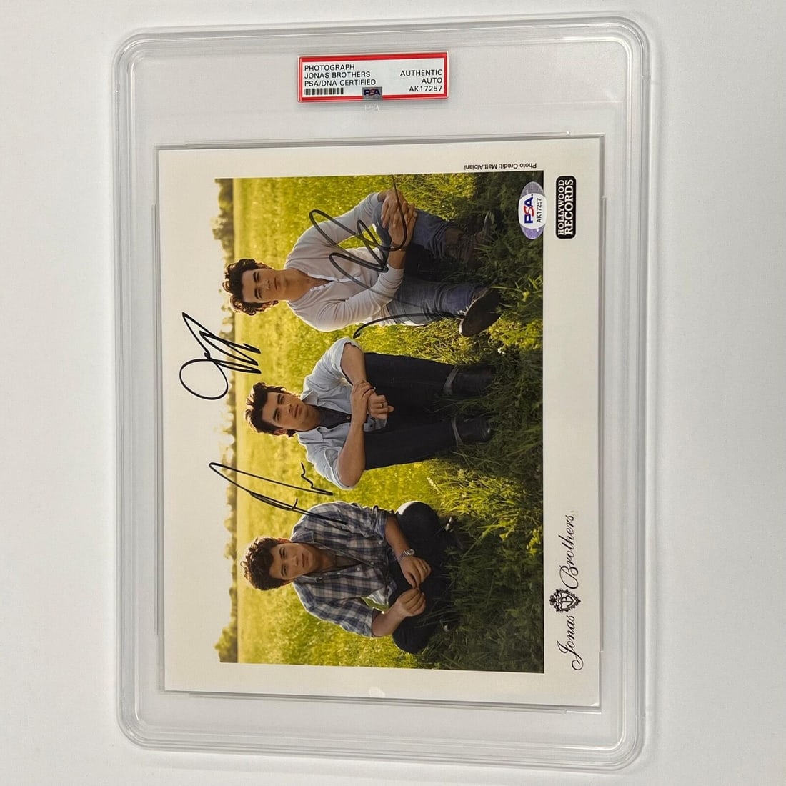 Authenticated Jonas Brothers 8x10 Signed Photo by Nick Joe Kevin: Authenticated Jonas Brothers 8x10 Signed Photo by Nick Joe Kevin This is a professionally printed 8x10 photograph signed by the talented trio of the Jonas Brothers: NICK JONAS, JOE JONAS, and KEVIN JO