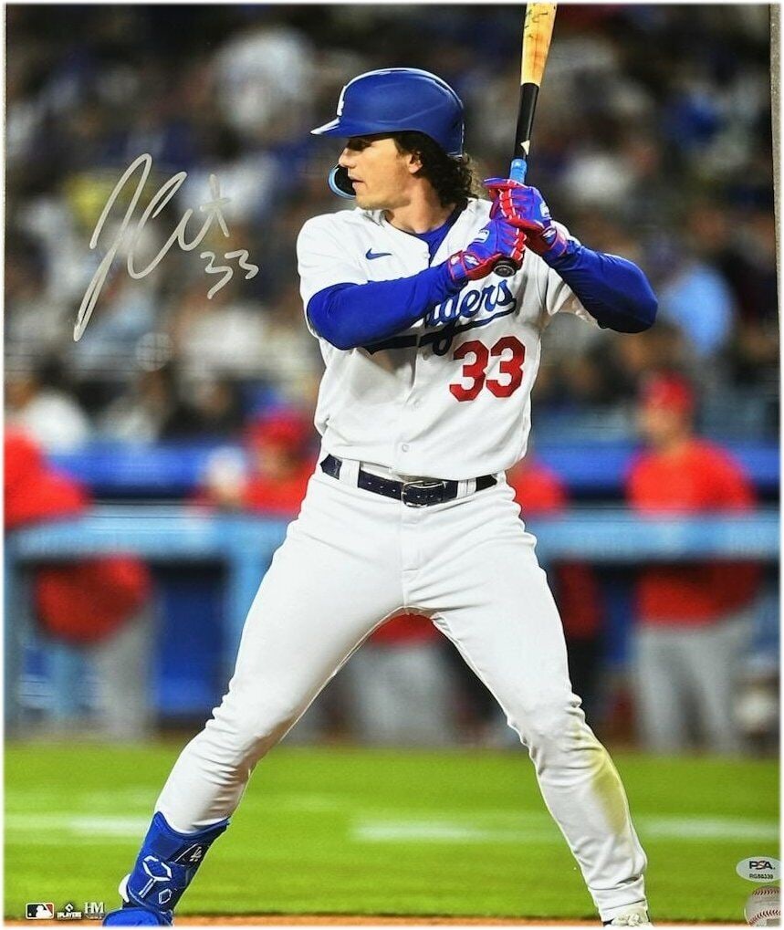 James Outman Autographed 16X20 Photo Dodgers Stadium PSA/DNA COA: James Outman Autographed 16X20 Photo Dodgers Stadium PSA/DNA COA This is an original 16X20 photograph autographed by James Outman, featuring a stunning view of Dodgers Stadium. The item is authenticat