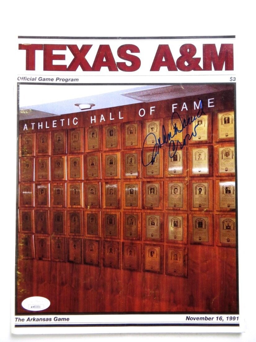 John David Crow Texas A&M Signed Game Program JSA Authenticated: John David Crow Texas A&M Signed Game Program JSA Authenticated This is an original autographed game program featuring the legendary John David Crow, a celebrated player of the Texas A&M Aggies footba