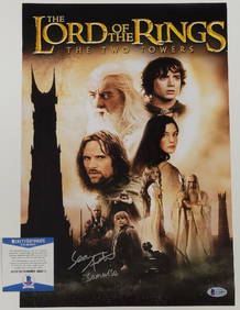 Sean Astin Signed Samwise 11x17 The Two Towers Movie Poster Beckett COA (1 of 1)