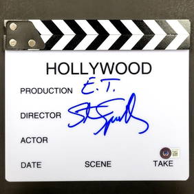 Rare Steven Spielberg Signed E.T. Director Clapboard Beckett Authenticated (1 of 4)