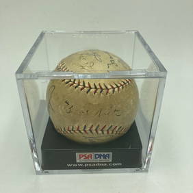 Babe Ruth Roger Maris Hank Aaron Signed Baseball PSA DNA Home Run Kings (1 of 13)