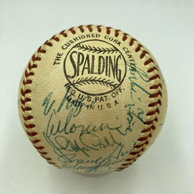 Willie Mays 1954 Giants World Series Team Signed Baseball JSA COA 29 Signatures (1 of 10)