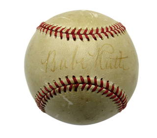 Babe Ruth Signed Baseball New York Yankees JSA Authenticated 1940s (1 of 7)