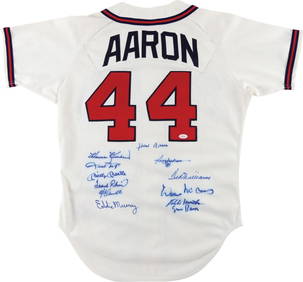 500 Home Run Club Signed Jersey Mickey Mantle Ted Williams Willie Mays JSA Authenticated (1 of 8)