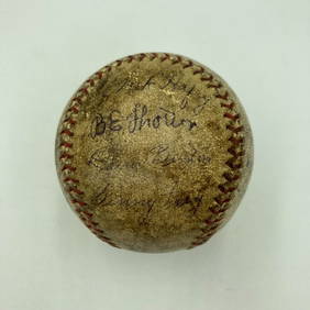 1934 Cincinnati Reds Team Signed Baseball by Chick Hafey PSA DNA (1 of 9)
