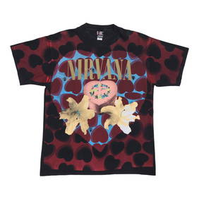 Vintage 1993 Nirvana Heart Shape Box Cotton Shirt Black (1 of 4)