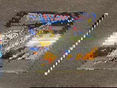 Vintage STERN FLIGHT 2000 Pinball Backglass 1980 Classic Design (1 of 2)