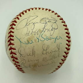 1964 St. Louis Cardinals Team Signed Baseball with JSA COA (1 of 9)