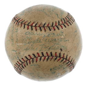 1930 St. Louis Cardinals Signed Baseball JSA COA 24 Signatures (1 of 7)