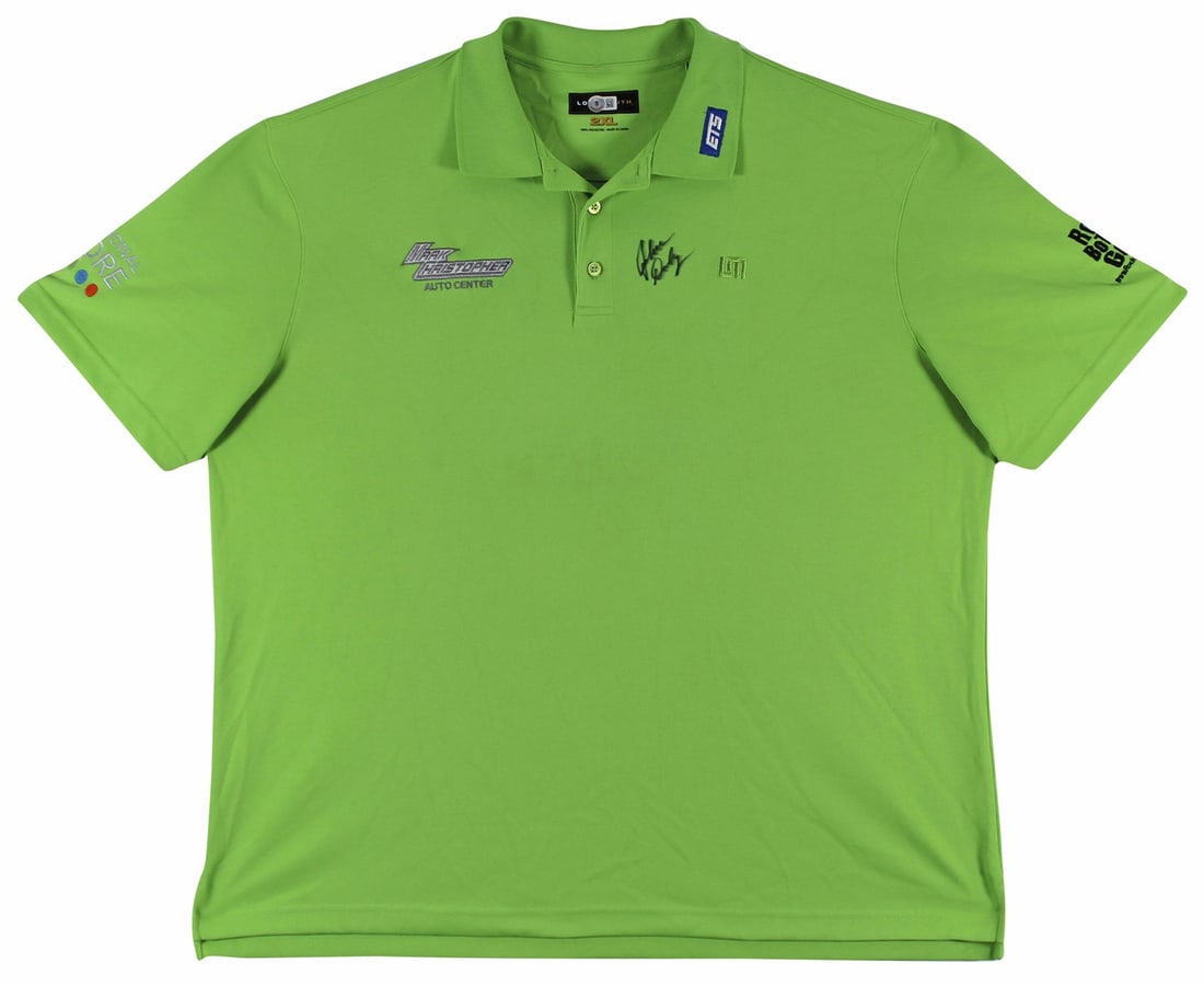 John Daly Signed Match Worn Green Loudmouth Polo Shirt Beckett Authenticated: John Daly Signed Match Worn Green Loudmouth Polo Shirt Beckett Authenticated Own a piece of golfing history with this authentic match-worn green Loudmouth polo shirt, personally signed by the legendar