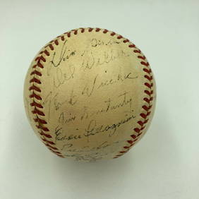 1951 Philadelphia Phillies Whiz Kids Team Signed Baseball PSA DNA COA (1 of 8)