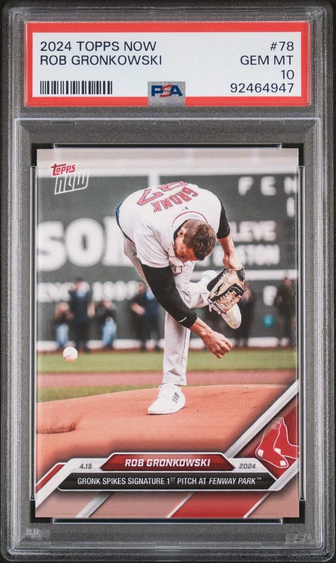 2024 Topps Now Rob Gronkowski Baseball Card PSA 10 Gem Mint: 2024 Topps Now Rob Gronkowski Baseball Card PSA 10 Gem Mint This graded 2024 Topps Now Rob Gronkowski baseball card features the renowned athlete in a standout PSA 10 Gem Mint condition. It is authent