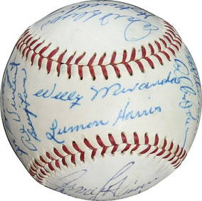 1959 Baltimore Orioles Team Signed Baseball PSA DNA 26 Signatures (1 of 7)