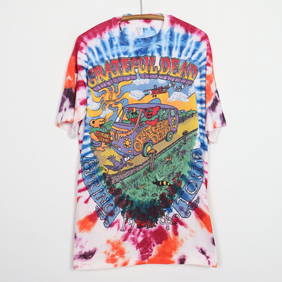 1995 Grateful Dead Vintage Summer Tour Tie Dye Shirt Blue (1 of 5)