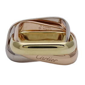 Cartier Ring for Women 750PG 750WG 750YG Trinity Cushion Classic Model #50 Pink Gold White Yellow (1 of 13)