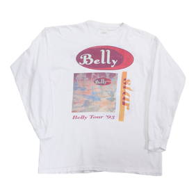 Vintage 1993 Belly Star Tour Cotton Long Sleeve Shirt White (1 of 8)