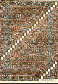 5.2 x 9.9 Red Brown Semi-Antique Persian Bakhtiari Runner Handmade Wool (1 of 5)