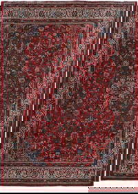 Exquisite 10'2 x 14'5 Red Semi Antique Persian Sarouk Mahal Handmade Rug (1 of 6)