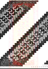 White Ivory 3'10 x 9'5 Semi-Antique Persian Hamadan Runner Handmade in Iran (1 of 6)