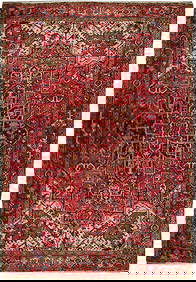 Handcrafted 8' x 11'6" Semi-Antique Persian Heriz Rug (1 of 6)