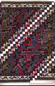4.4 x 6.9 Antique Kazak Rug Handmade Caucasian Wool (1 of 6)