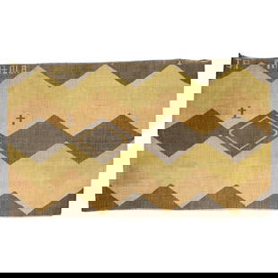 1930s African Tuareg Mat Folk Art Leather Reed Geometric Design: 1930s African Tuareg Mat Folk Art Leather Reed Geometric Design This African Tuareg Mat is a stunning piece of folk art that embodies the rich cultural heritage of North Africa. Measuring 37 in (93.98