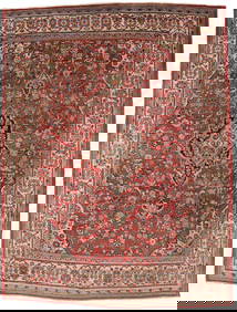 Vintage Semi-Antique Oriental Rug 9'8 x 12'10 Floral Medallion Wool (1 of 19)