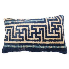 20th Century Chinese Export Rug Pillow 14 x 24 Wool Zipper Closure (1 of 4)