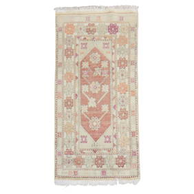 Mid-20th Century Turkish Anatolian Hand-Knotted Wool Rug 30 x 63 (1 of 7)