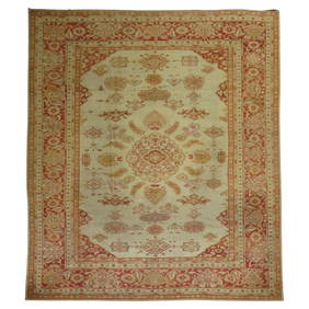 Late 19th Century Antique Ivory Sultanabad Persian Carpet 11'8 x 14'8 Wool Hand-Woven Iran (1 of 19)