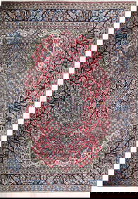 10'2 x 14'4 Red Semi Antique Persian Najafabad Esfahan Rug Handmade (1 of 6)