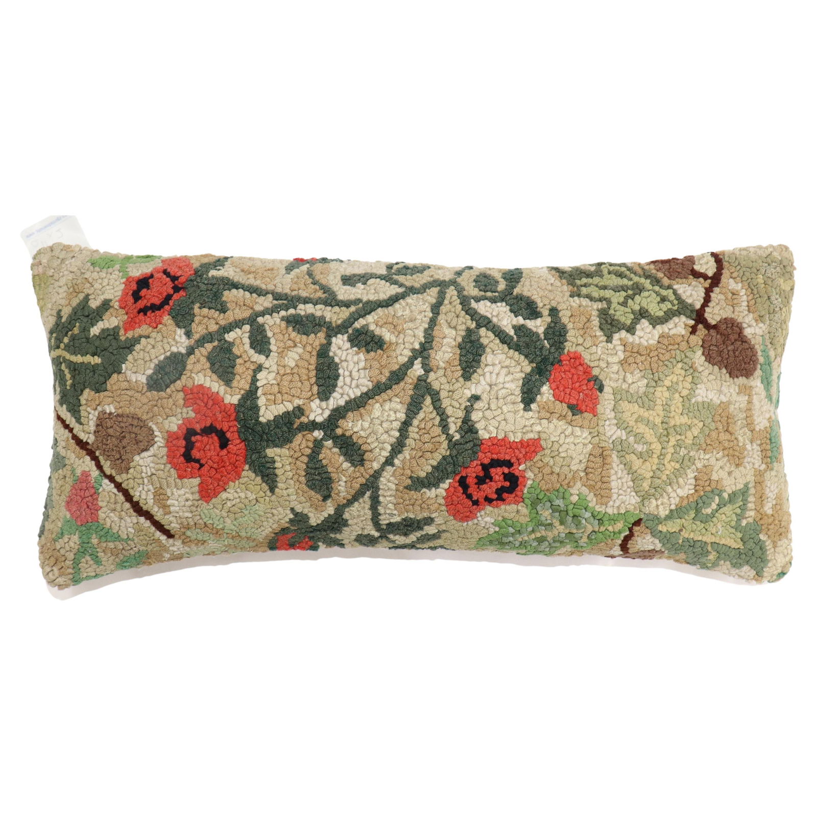 American Hooked Floral Rug Pillow 11 x 24 Country Decor: American Hooked Floral Rug Pillow 11 x 24 Country Decor This American hooked floral rug pillow is a charming addition to any country-style decor. Crafted from a vibrant 20th-century floral design, it