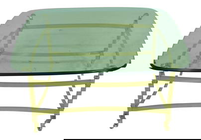 High Quality Brass Base Beveled Glass Top Coffee Table (1 of 8)