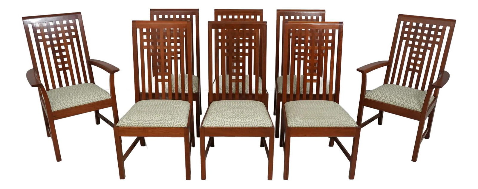 Set of 8 Stickley Cherry Dining Chairs 21st Century Collection: Set of 8 Stickley Cherry Dining Chairs 21st Century Collection This set of 8 Stickley 21st Century Collection dining chairs features a solid cherry wood construction, showcasing a modern Arts & Crafts
