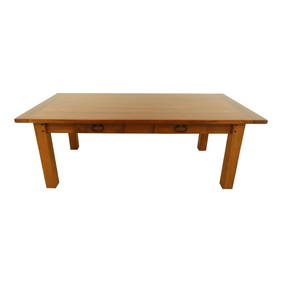 Arts & Crafts Solid Cherry 2 Drawer Library Table Desk 84x40x30 (1 of 9)
