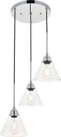 Mid-Century Pendant Light Chrome Finish 20-93 Adjustable Height (1 of 1)