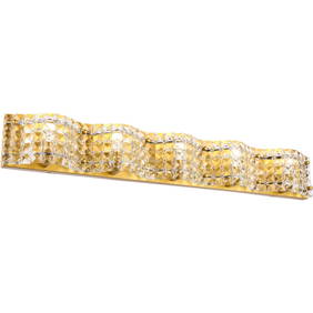 Ollie 5 Light Brass Wall Sconce with Crystals for Modern Interiors (1 of 12)