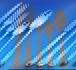 Kings C.J. Vander English Sterling Silver Flatware Set 64 pcs with Storage Chest (1 of 9)