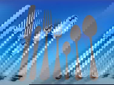 James Robinson Feather Edge Sterling Silver Flatware Set 86 Pieces (1 of 9)